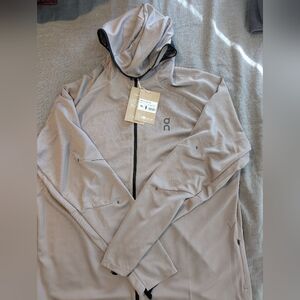 On Running Men's Gray Clima Zip Hoodie - Cinder